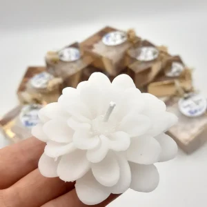 detalles boda para invitados, vela con forma de flor de loto personalizadas